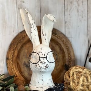 Distressed Bunny with Glasses